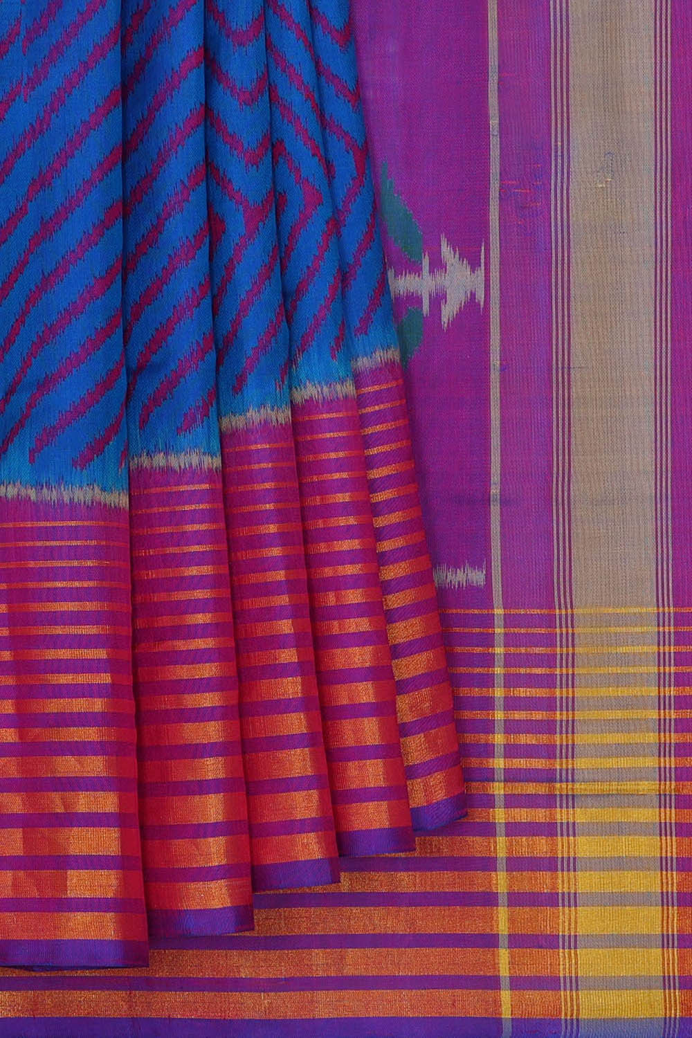 Rajkot Patola Blue Saree