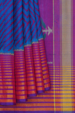 Image of Rajkot Patola Blue Saree