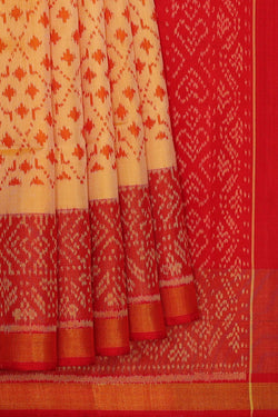 Image of Rajkot Patola Cream Saree