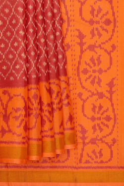 Image of Rajkot Patola Dark Red Saree