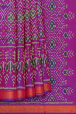 Image of Rajkot Patola Magenta Purple Saree