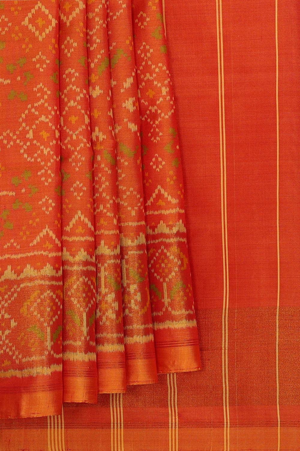Rajkot Patola Orange Saree