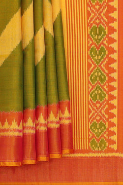 Image of Rajkot Patola Green Saree