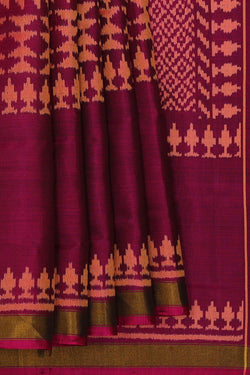 Image of Rajkot Patola Dark Magenta Saree