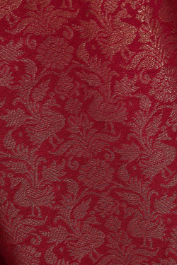 Image of Reddish Pink Crepe Saree