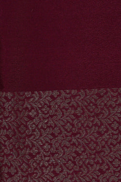 Image of Deep Wine Crepe Saree