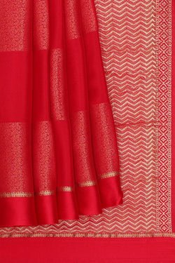 Image of Crepe Red Saree