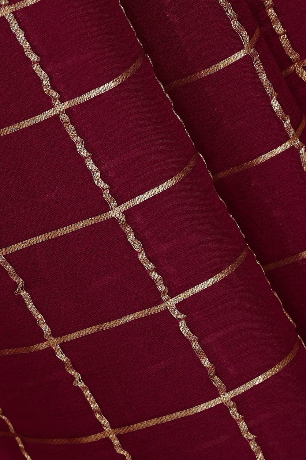 Image of Georgette Deep Wine Saree