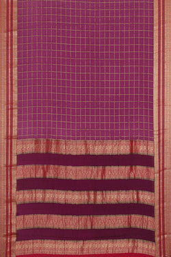 Image of Dark Magenta Georgette Saree
