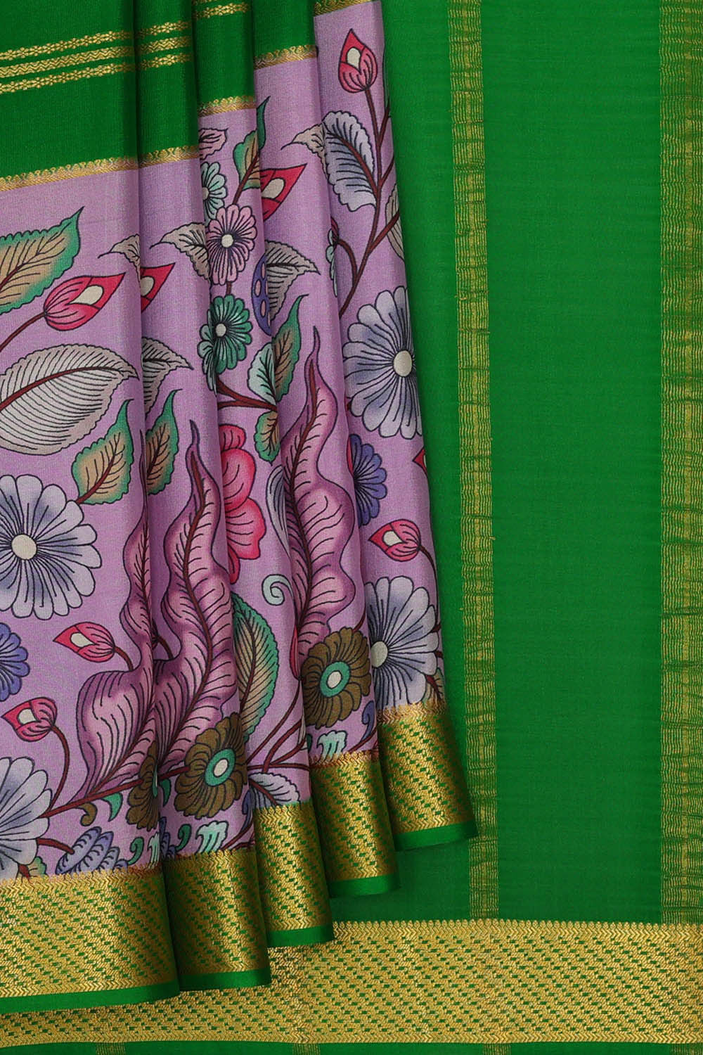 Binny Crepe Green Saree