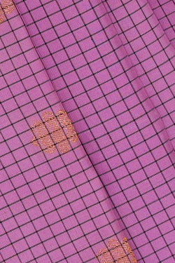 Image of Gadwal Lavender Silk Saree