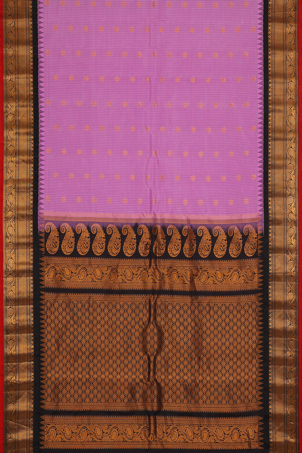Gadwal Lavender Silk Saree