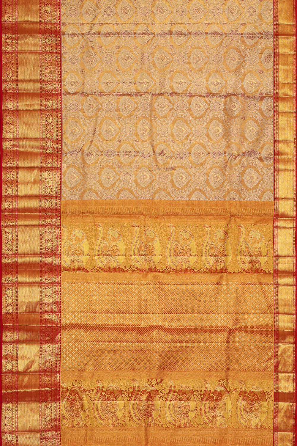 Image of Kanchipattu Gold Tissue Brocade Saree