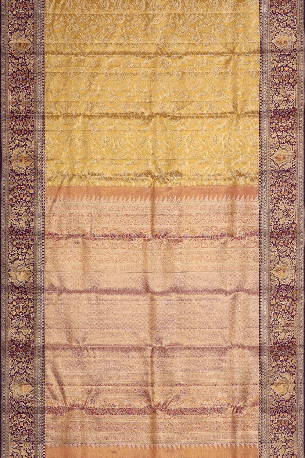 Image of Kanchipattu Gold Tissue Brocade Saree