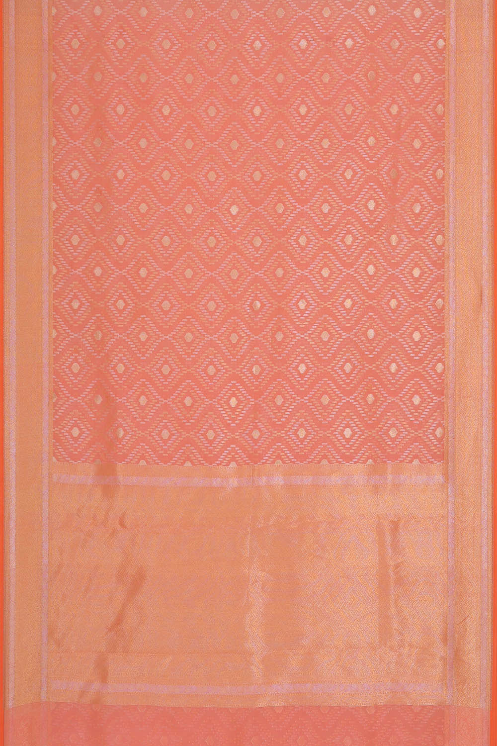 Banarasi Kora Peach Saree