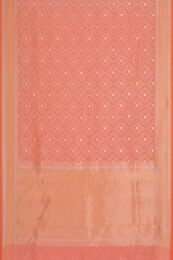 Image of Banarasi Kora Peach Saree