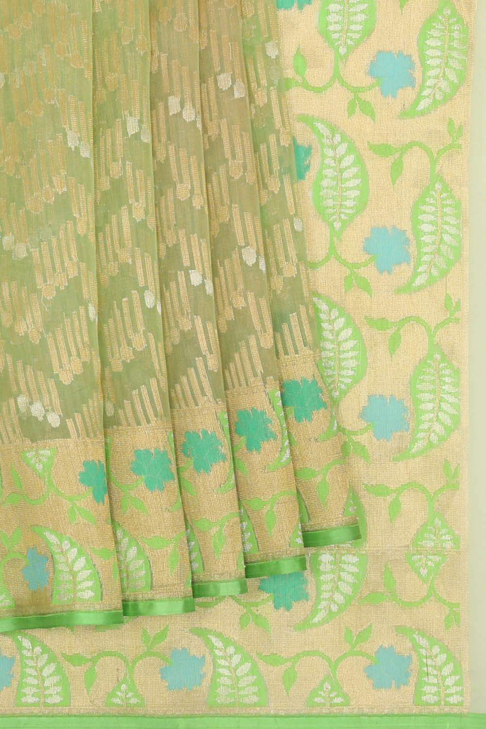 Organza Green Saree