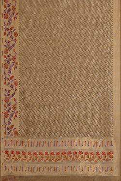 Image of Banarasi Kora Brown Saree