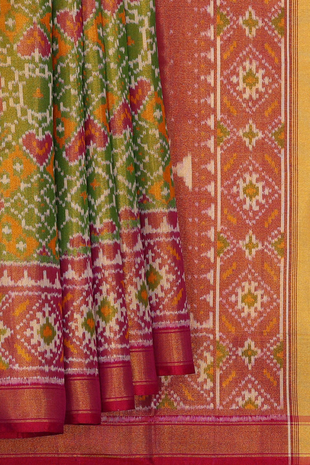 Image of Rajkot Patola Tissue Green Saree