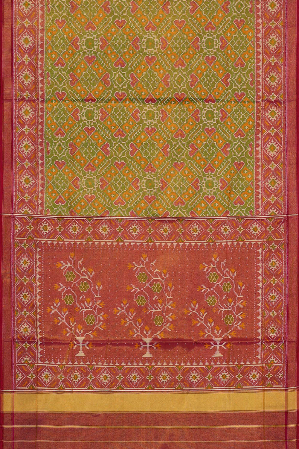 Image of Rajkot Patola Tissue Green Saree