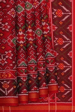 Image of Patan Patola Red Saree