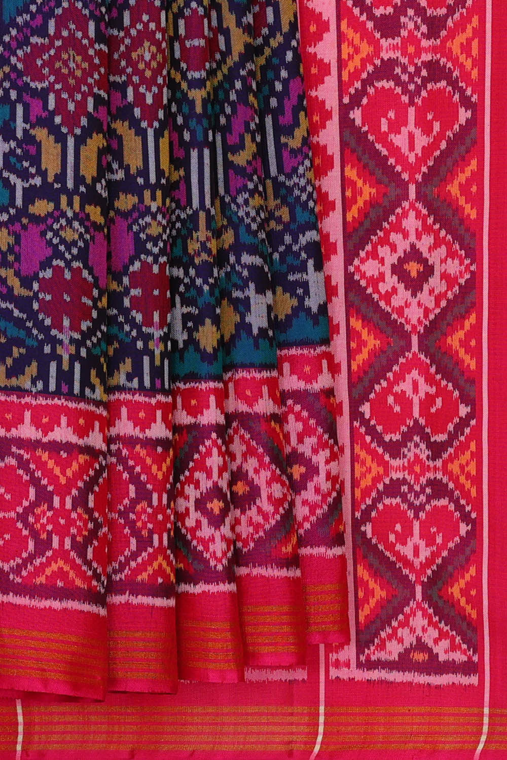 Image of Patan Patola Blue Saree