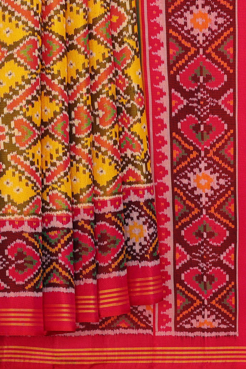 Patan Patola Yellow Saree