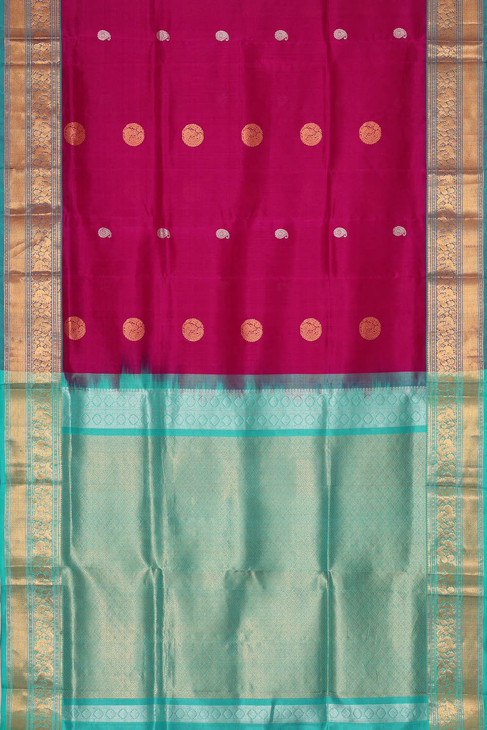 Image of Kanchipattu Magenta Brocade Saree