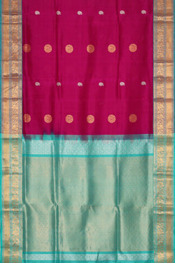 Image of Kanchipattu Magenta Brocade Saree