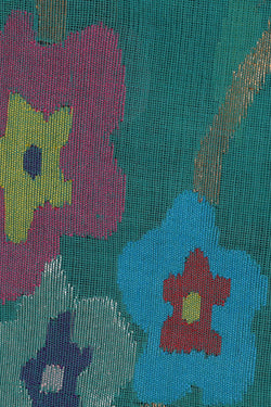 Image of Ponduru Dark Turquoise Blue Saree