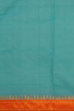 Image of Ponduru Dark Turquoise Blue Saree