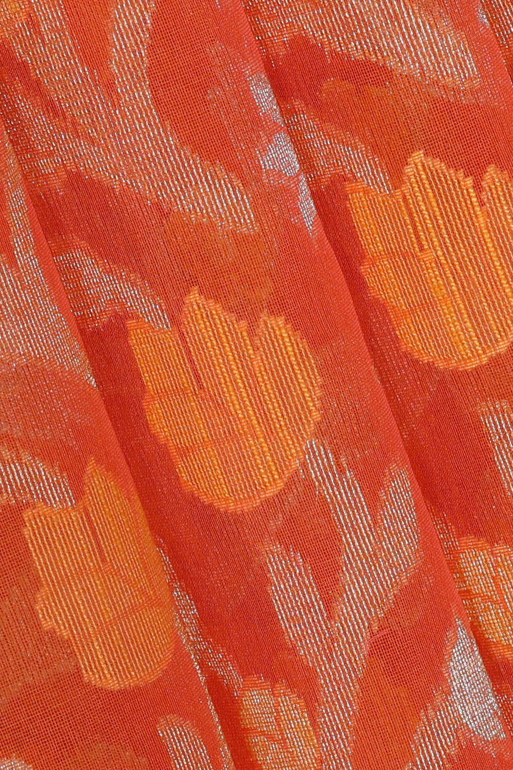 Banarasi Kora Orange Saree