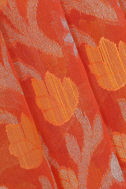 Image of Banarasi Kora Orange Saree