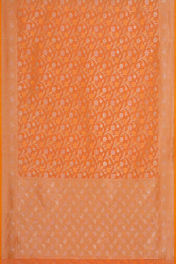 Image of Banarasi Kora Orange Saree
