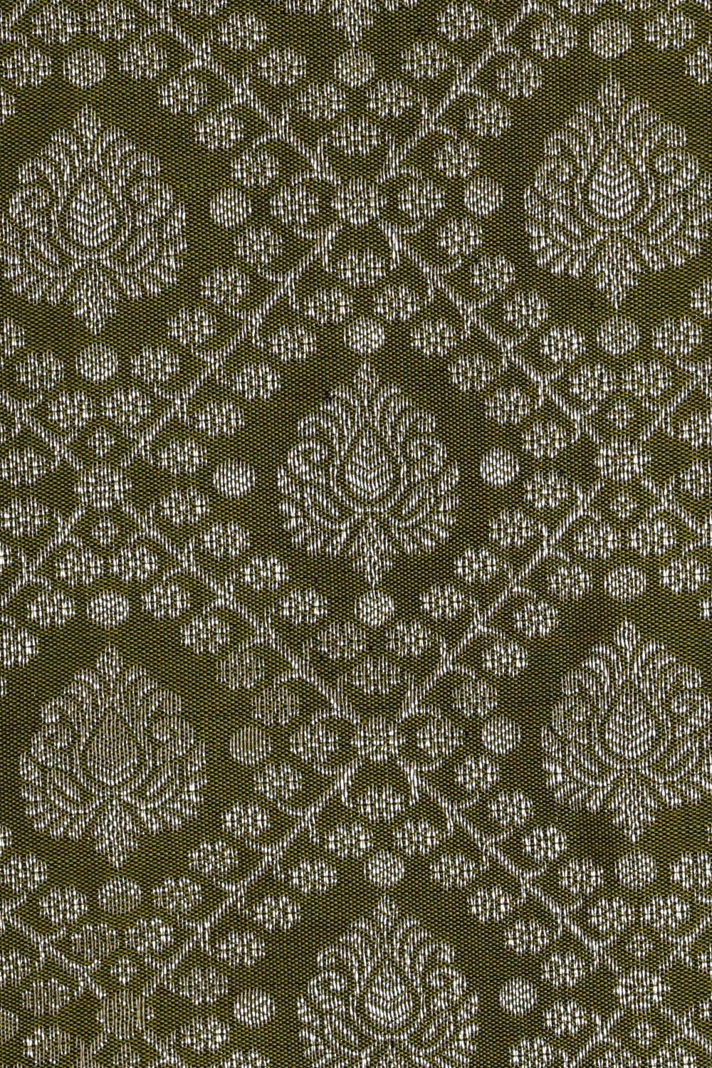 Kanchipattu Golden Green Brocade Saree