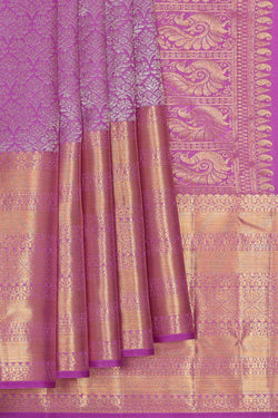 Image of Kanchipattu Lavender Pink Brocade Saree