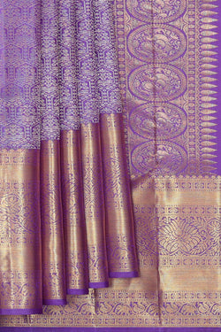 Image of Kanchipattu Lavender Brocade Saree