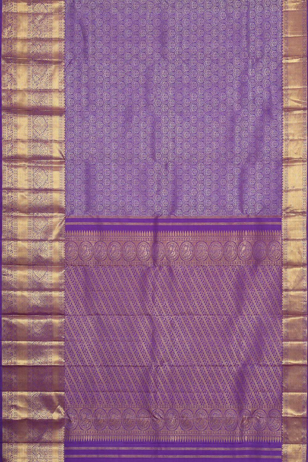Kanchipattu Lavender Brocade Saree