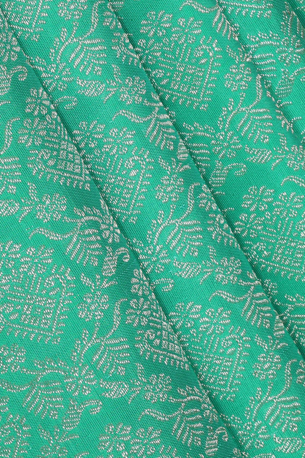 Image of Kanchipattu Sea Green Brocade Saree