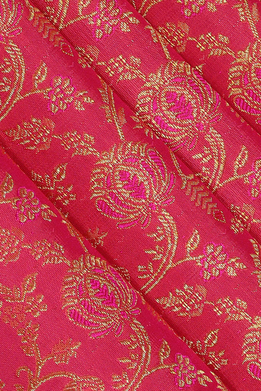 Image of Kanchipattu Pink Brocade Saree
