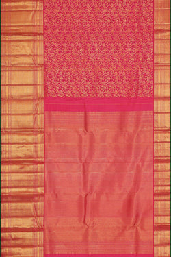 Image of Kanchipattu Pink Brocade Saree