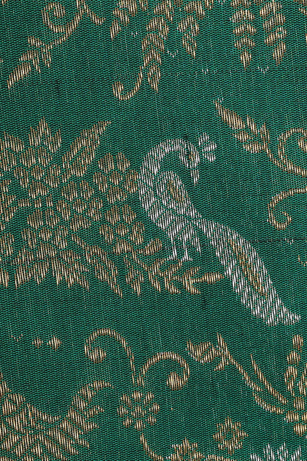 Image of Kanchipattu Teal Green Brocade Saree
