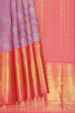 Image of Kanchipattu Lavender Brocade Saree