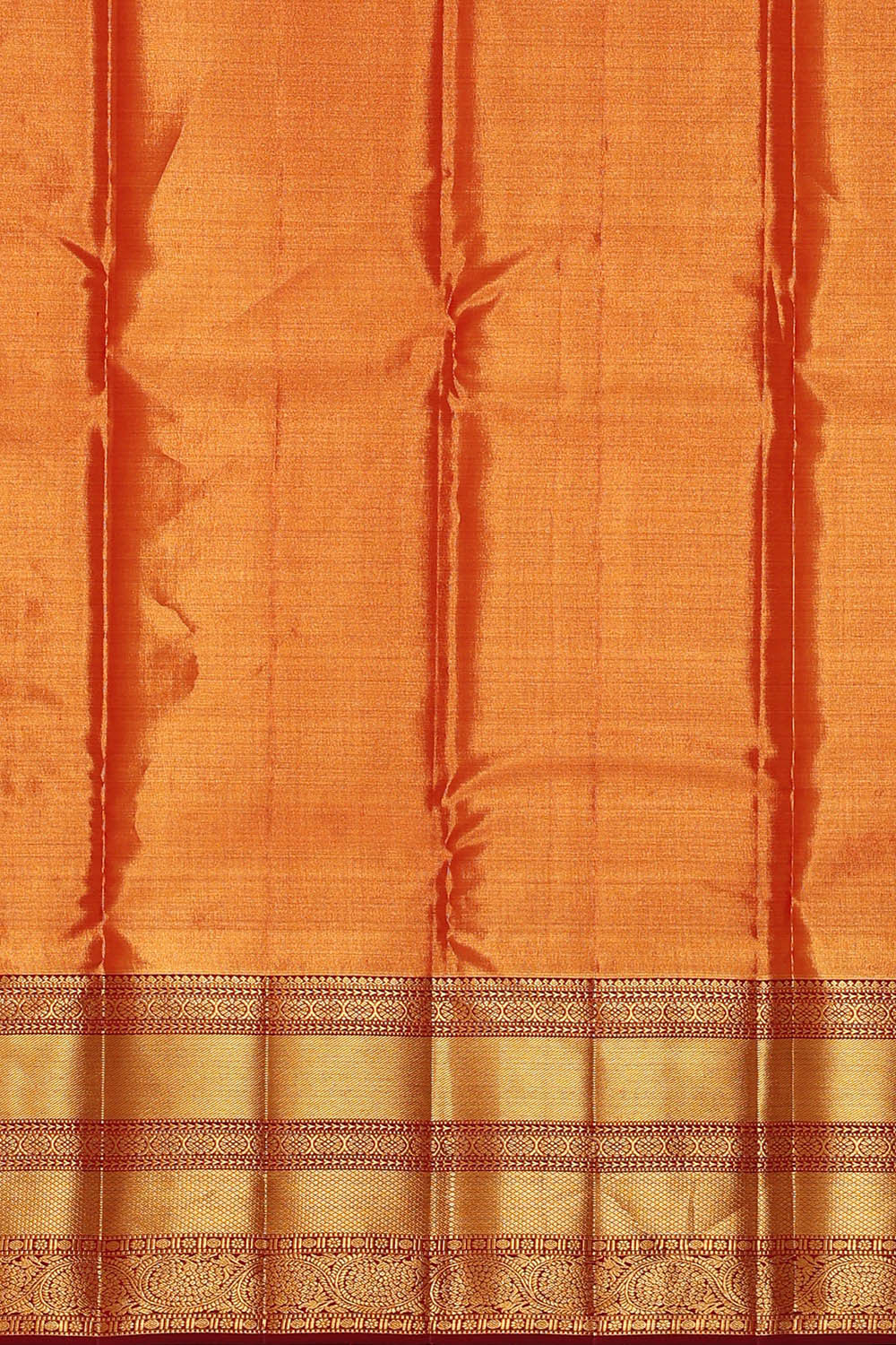 Image of Kanchipattu Golden Yellow Tissue Brocade Saree