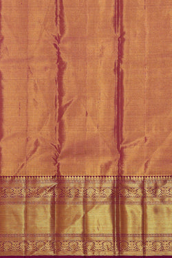 Image of Kanchipattu Peach Pink Tissue Brocade Saree
