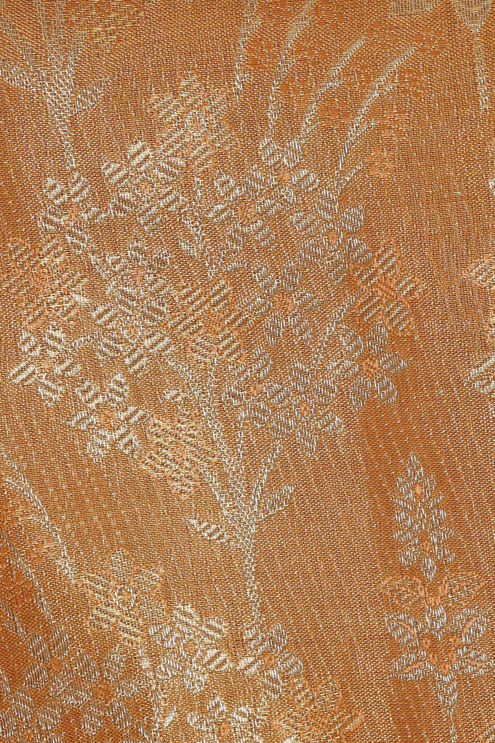 Image of Kanchipattu Golden Cream Tissue Brocade Saree