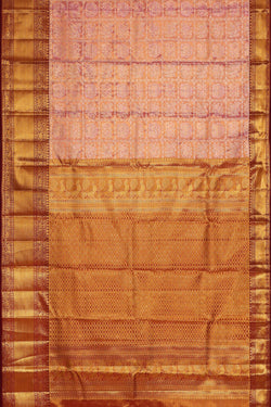 Image of Kanchipattu Pink Tissue Brocade Saree