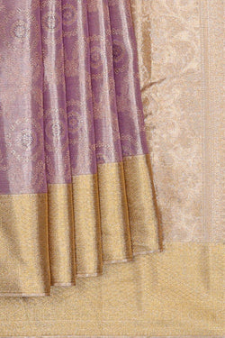 Image of Kanchipattu Lavender Tissue Brocade Saree