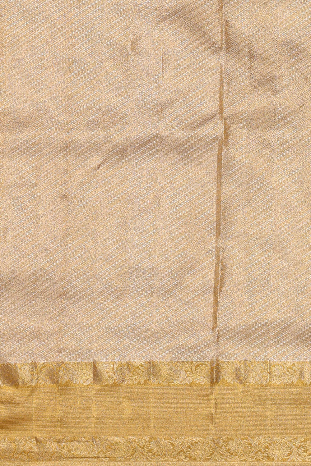Kanchipattu Silvery Gold Brocade Saree