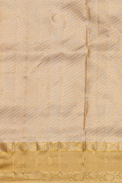 Image of Kanchipattu Silvery Gold Brocade Saree